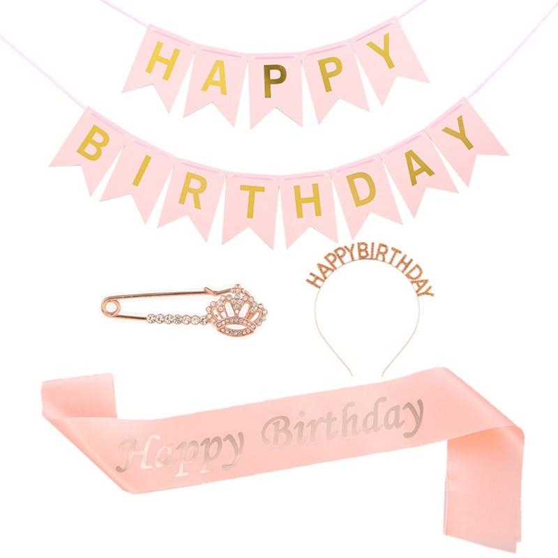 Birthday Sash Glitter - G92D 4 sztuki dekoracje na imprezę