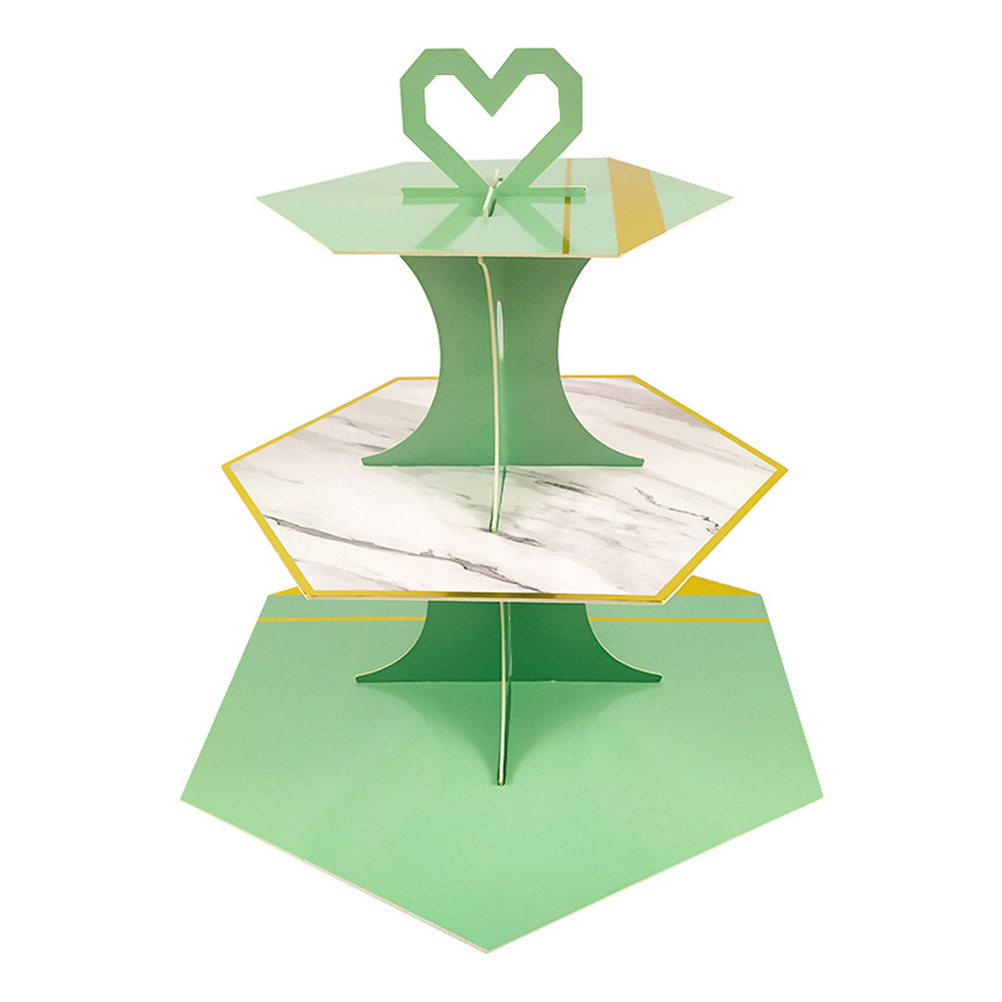 Cupcake Stand Tier - 2 szt. jednorazowych sześciokątnych stojaków na