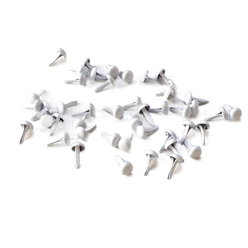 Papercraft Supply Invitation - 500 sztuk 4.5mm białe metalowe ćwieki