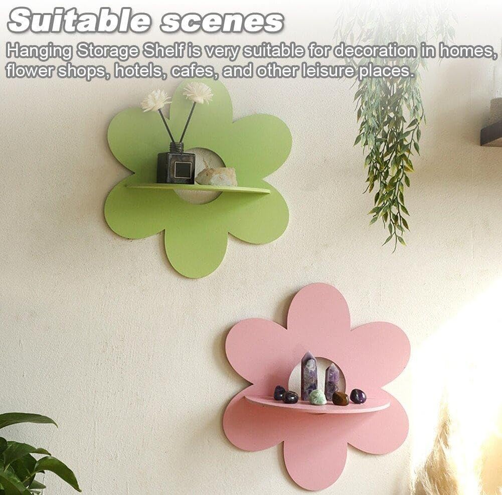 Flower Wall Panel - Półka ścienna w kształcie kwiatu, drewniana