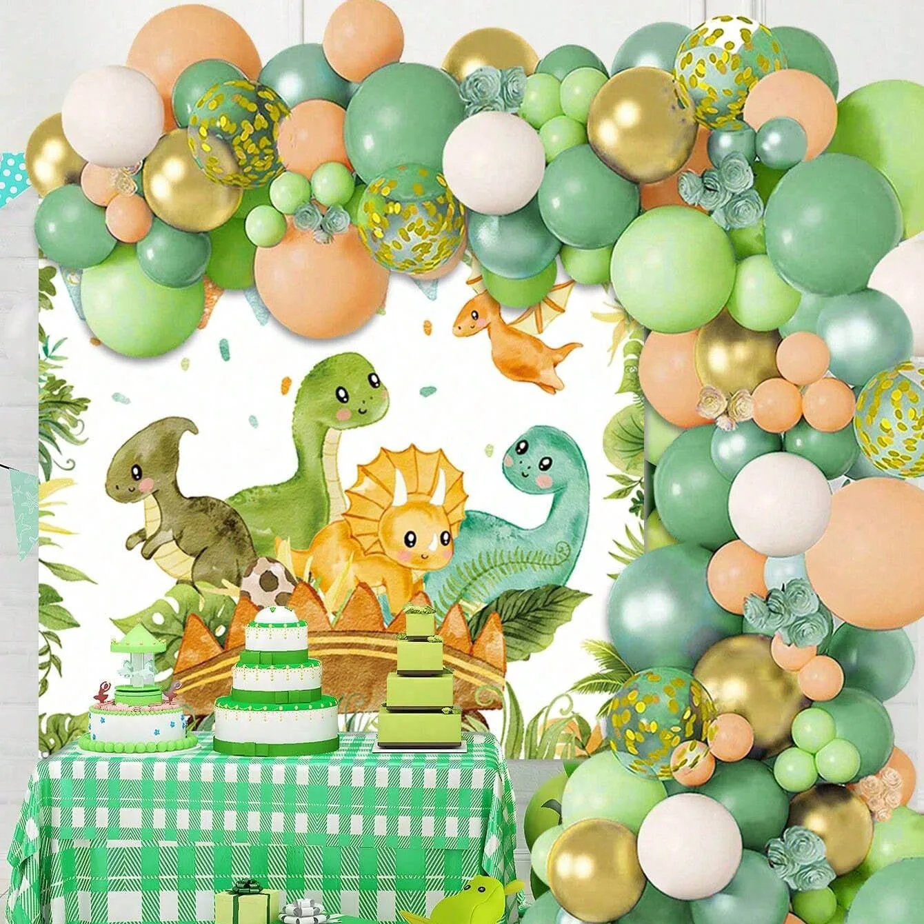 Balloon Arch Kit - Zestaw balonów dinozaury łuk dekoracyjny na