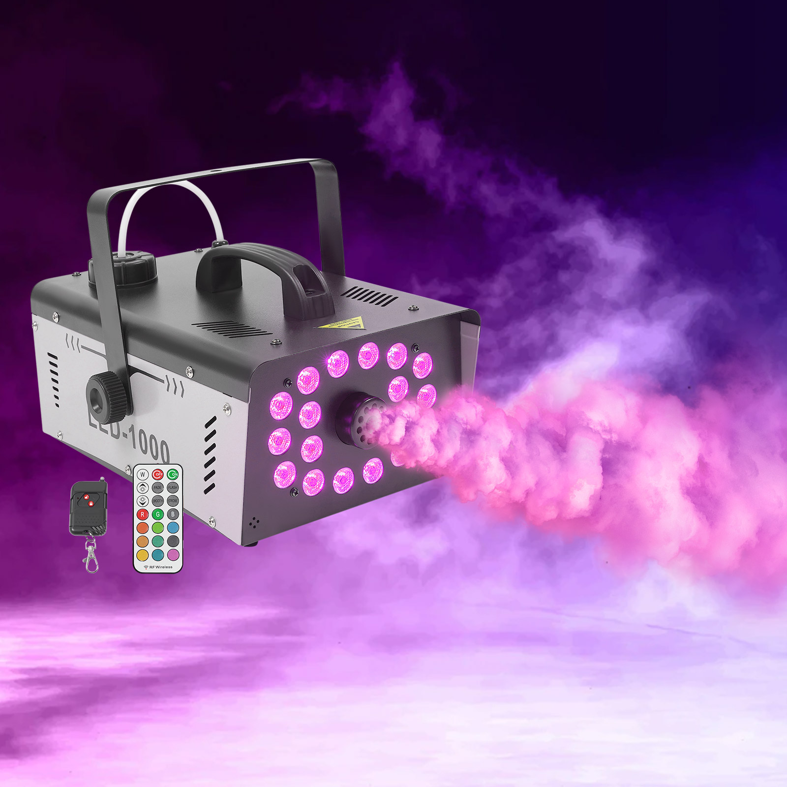 Event Party Dj - Wytwornica dymu 1000W 18 LED, maszyna