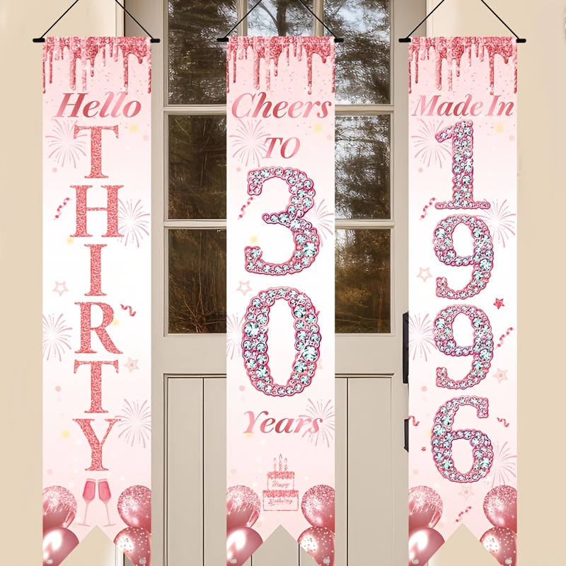 Party Banner Gold - Zestaw banerów na drzwi z okazji