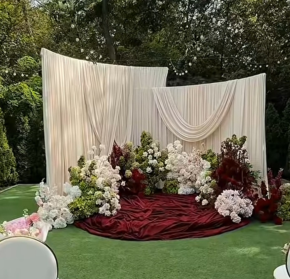 Party Event Supplier - Dostawca na wesela: Biały tło sceniczne