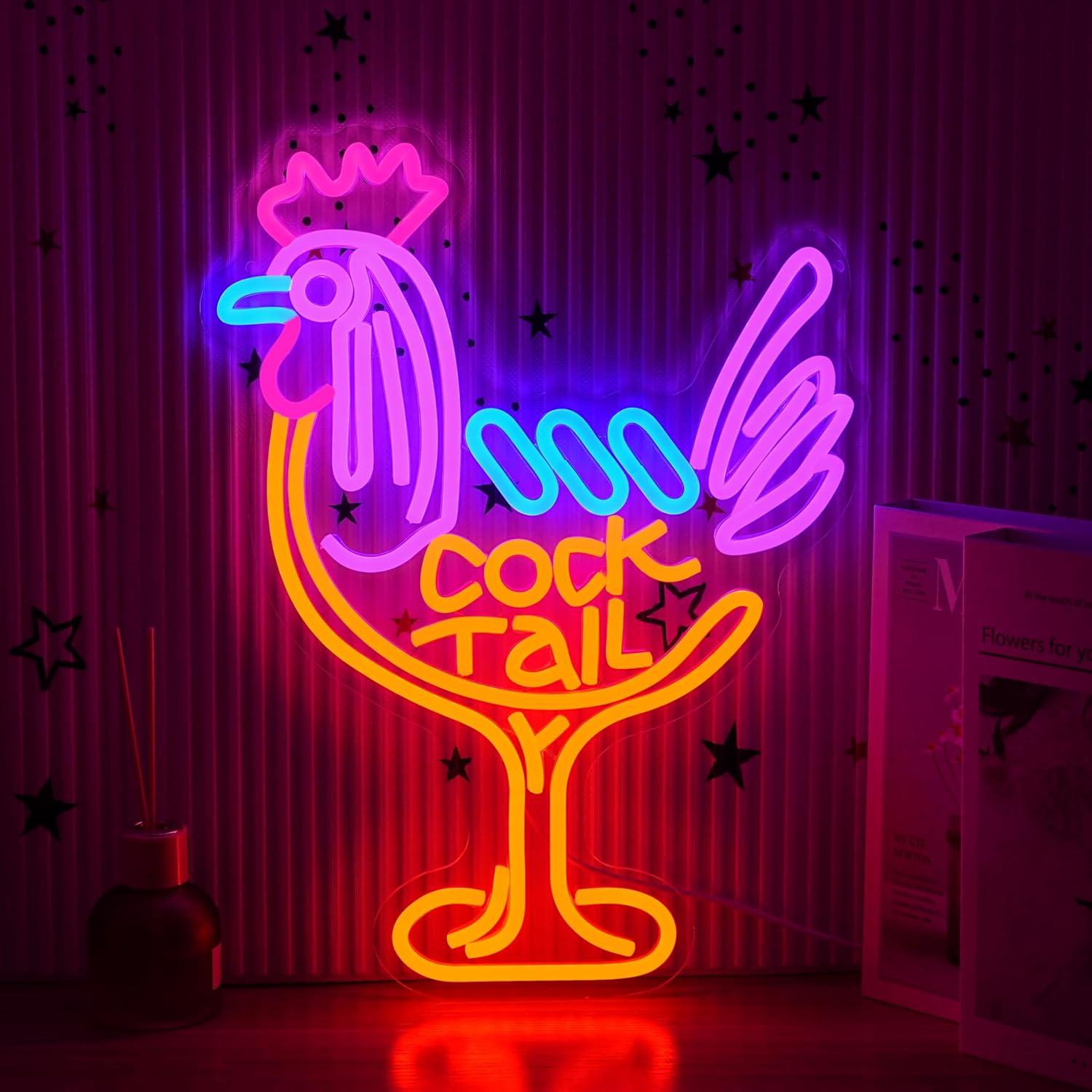 Neon Sign Party - Neonowy Znak Koktajlowy USB Ściemnialny LED