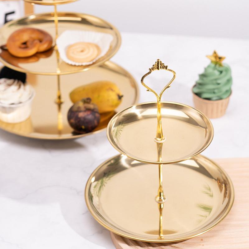 Złoto-srebrny 2/3-poziomowy st – Cupcake Stand Tier recenzja i cena