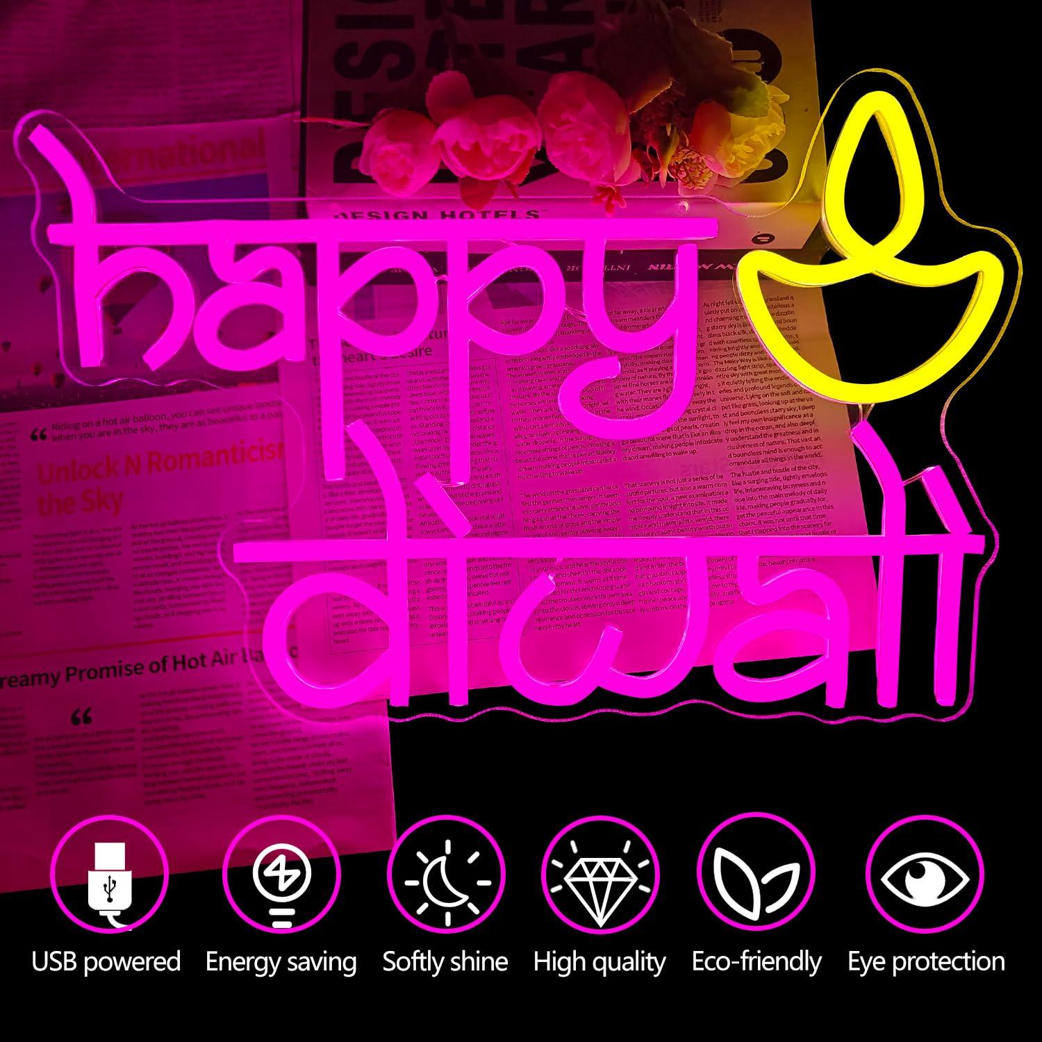Świecący neonowy znak Happy Di – Neon Sign Party recenzja i cena
