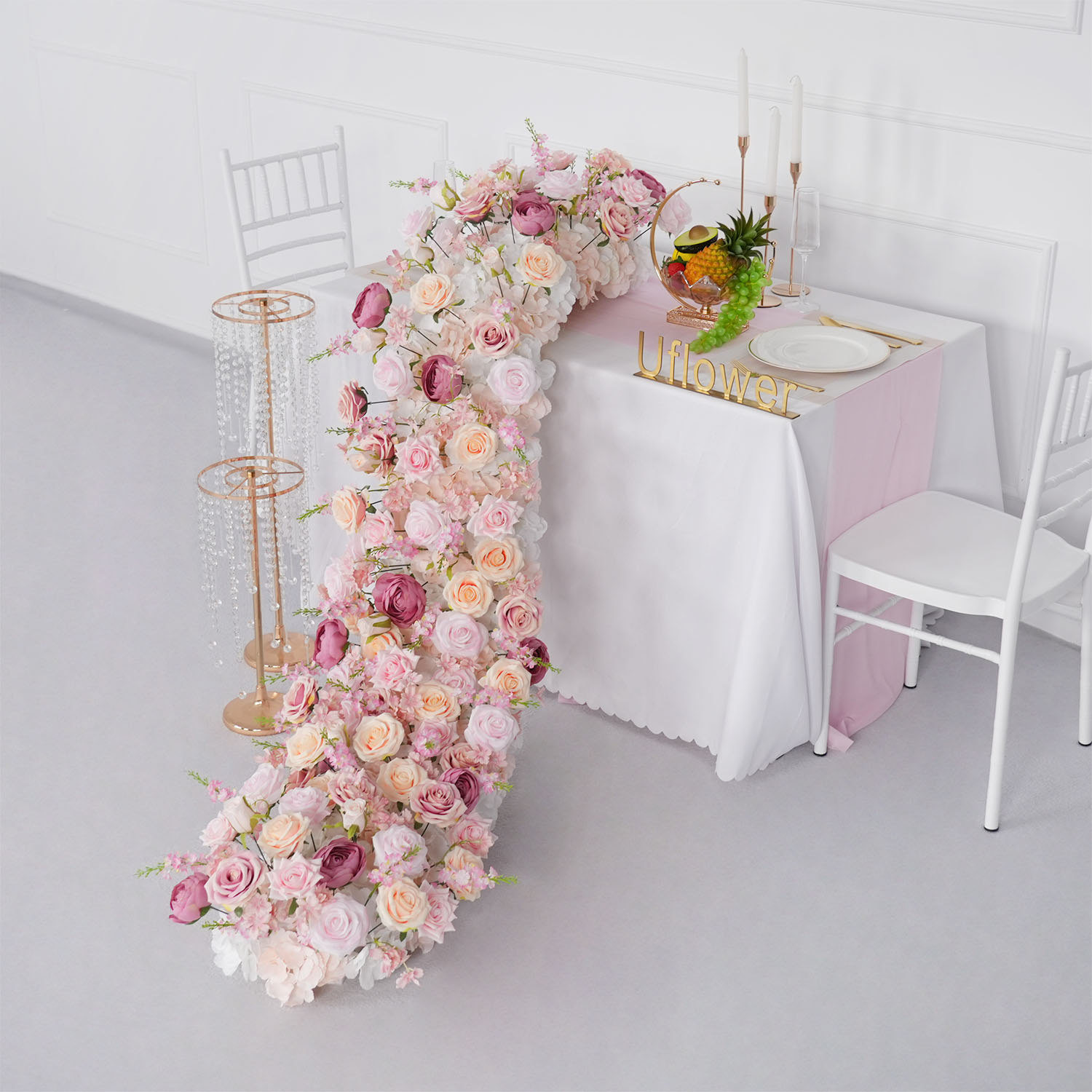Uflower Luksusowe Sztuczne Kwi – Flower Wall Panel recenzja i cena