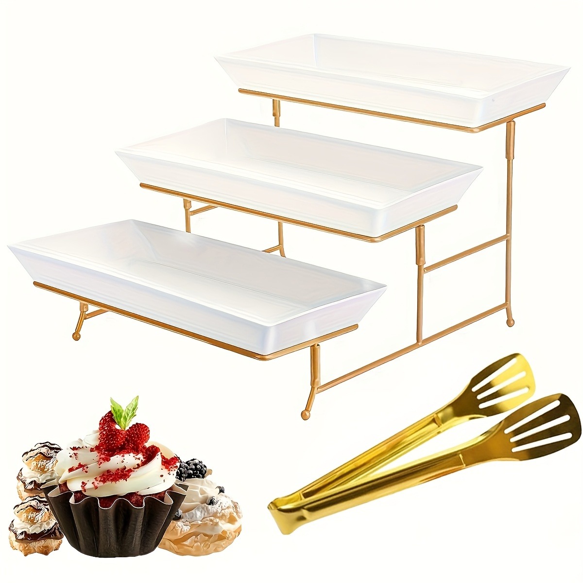 Biały wielopoziomowy stojak do – Cupcake Stand Tier recenzja i cena