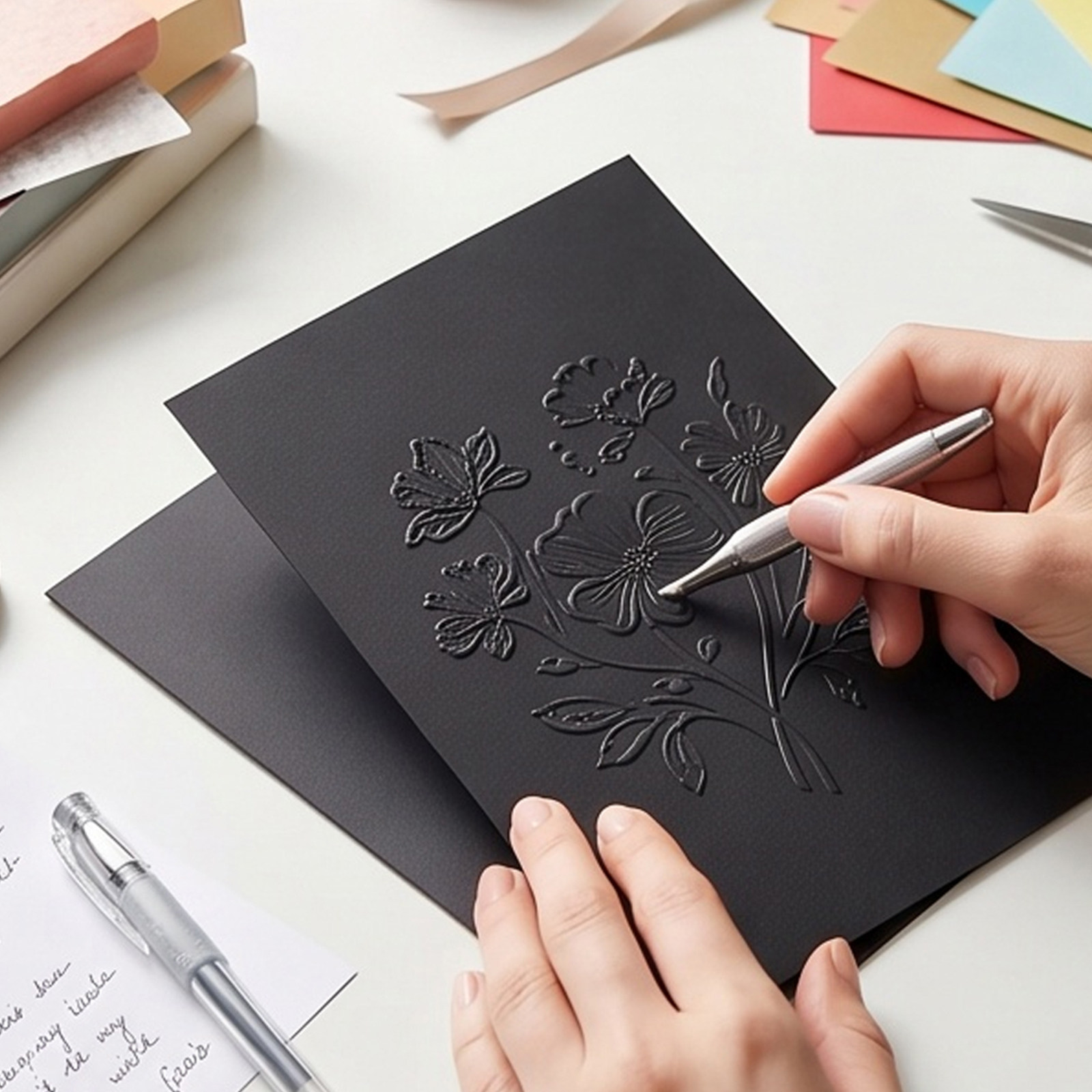 60 sztuk czarnego, grubego pap – Papercraft Supply Invitation recenzja i cena