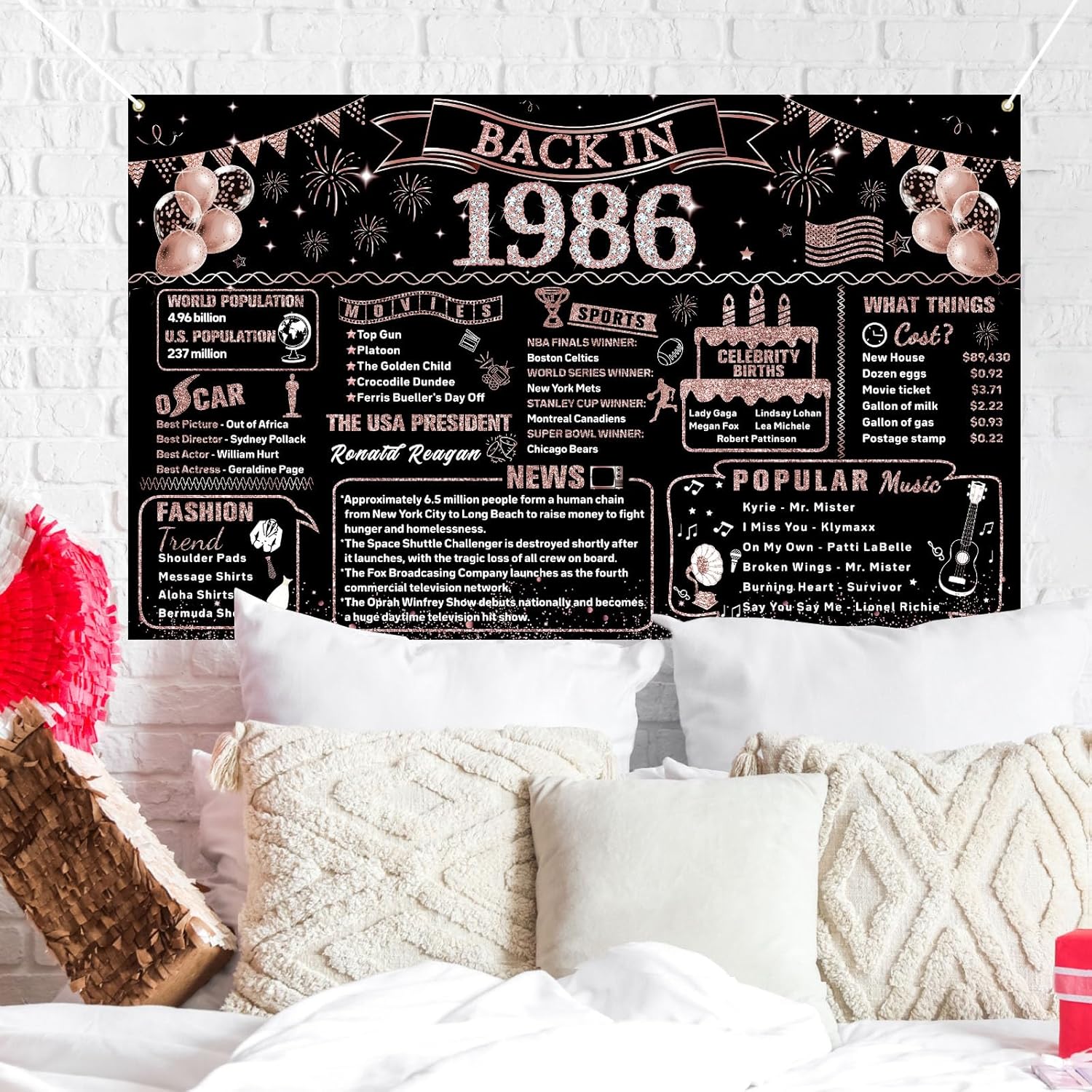 Dekoracje na 40. urodziny dla  – Party Banner Gold recenzja i cena