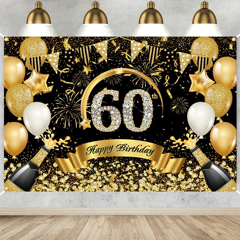 Happy 30th 40th 50th Birthday  – Party Banner Gold recenzja i cena