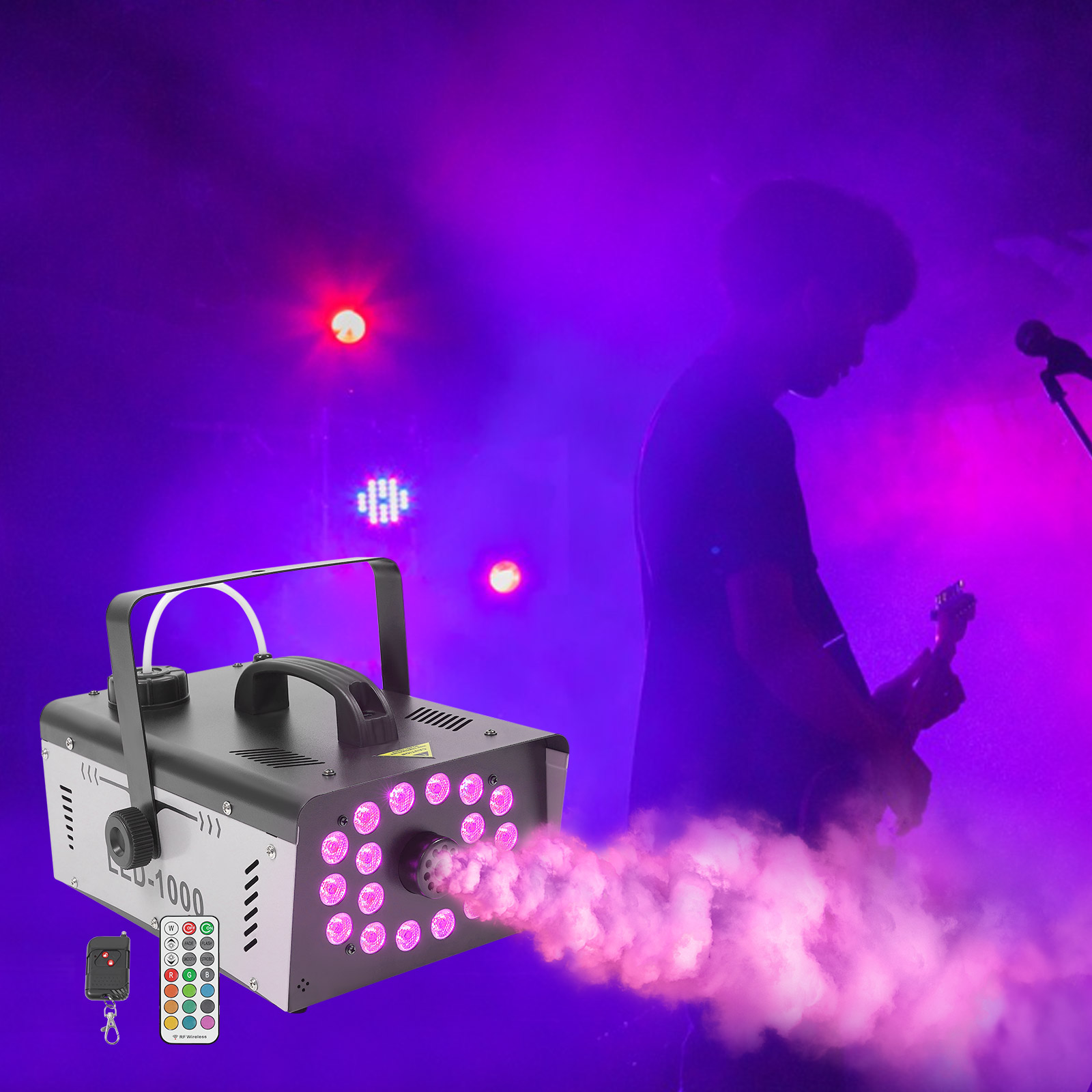 Wytwornica dymu 1000W 18 LED,  – Event Party Dj recenzja i cena