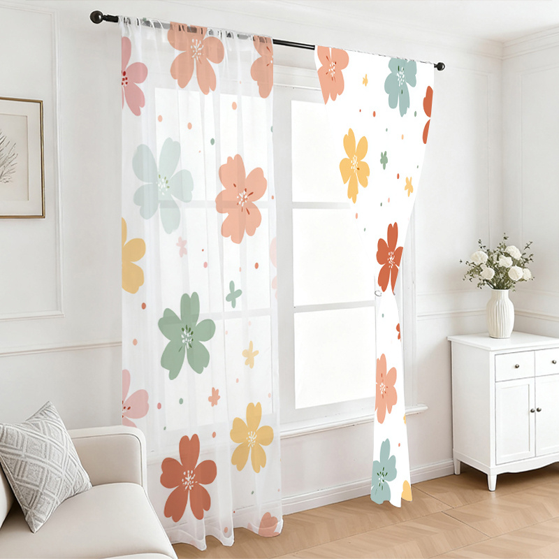 2 szt. Przezroczyste zasłony z – Flower Wall Panel recenzja i cena