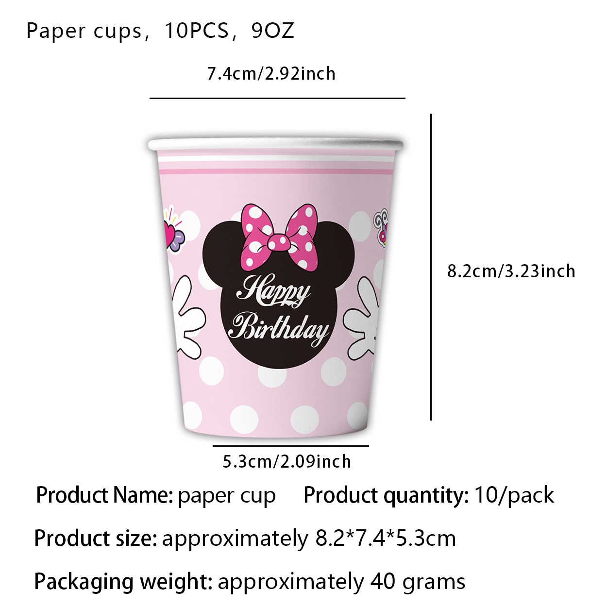 Różowe, kreskówkowe uszy myszy – Table Cloth Disposable recenzja i cena
