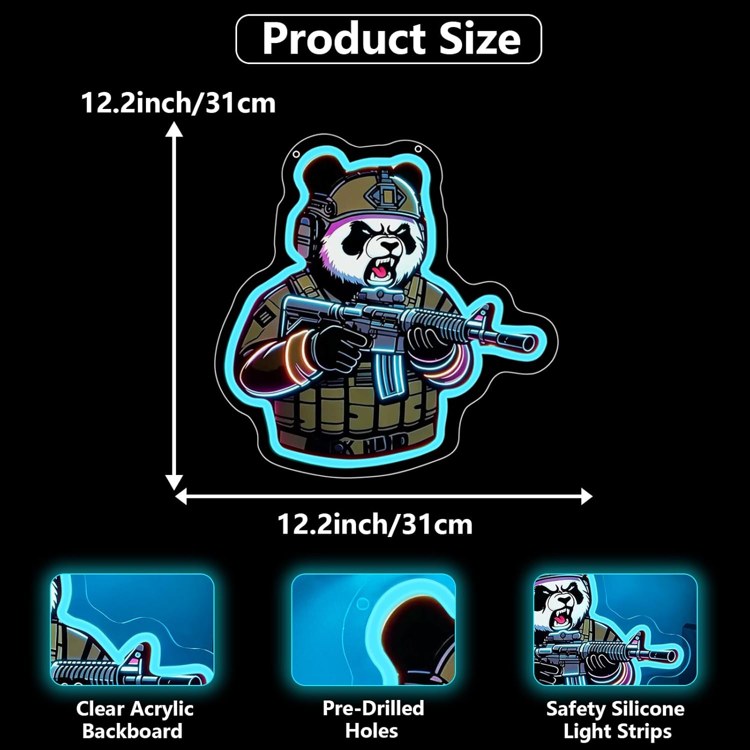 Taktyczna Panda Neonowa Lampka – Neon Sign Party recenzja i cena